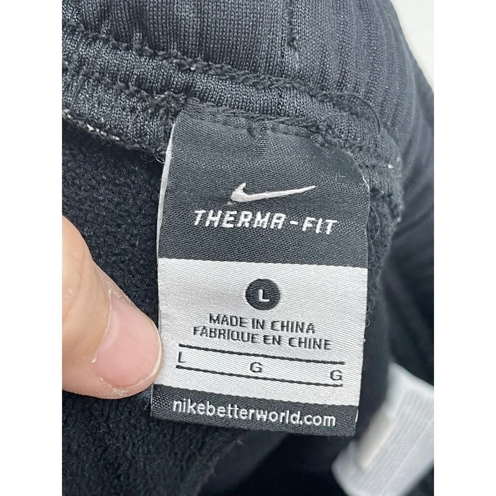 Nike Elite Therma-Fit Kids Black Red Athletic Basketball Sweatpants Large L